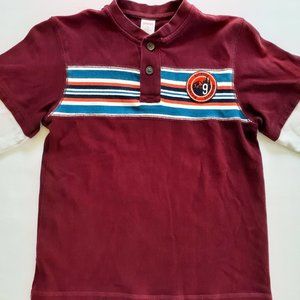 Gymboree Boys Shirt Henley Long Sleeve Size 8